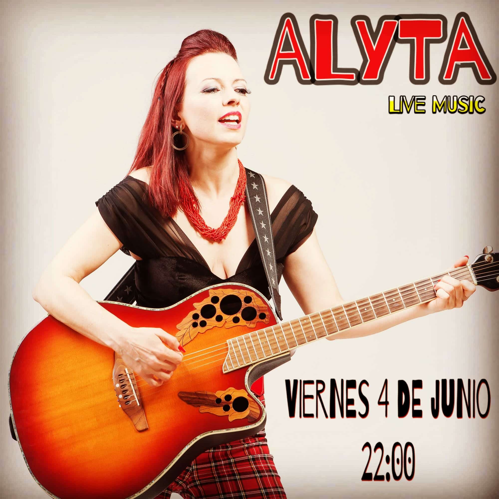 Cartel concierto Alyta en REstaurante Garage 1950s en El prat de Llobregat
