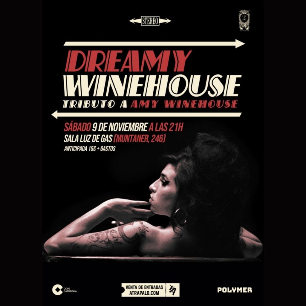 Dreamy Winehouse, concierto en Luz de Gas, Barcelona, tributo a Amy Winehouse, 9 noviembre 2024 , Aly Alma Music